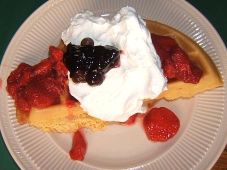 Belgian Waffles with Whipped Cream and Berries