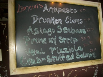 Simeon's Specials Board