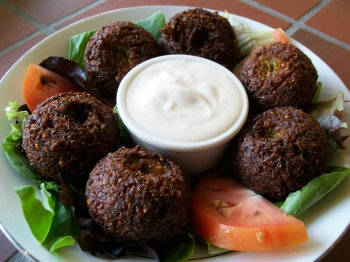 Photo of Sahara's Falafel - one of our favorites!